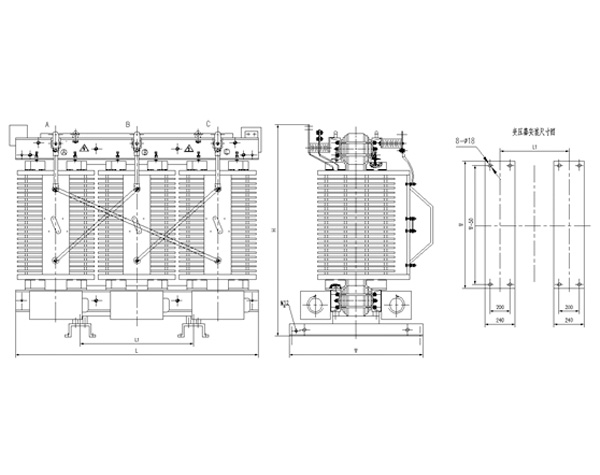 h级非包封三相干式配电变压器3 h级非包封三相干式配电变压器3